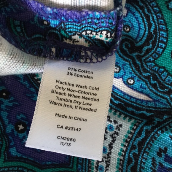 Talbots preppy paisley cotton pencil skirt 8 M - Picture 7 of 10